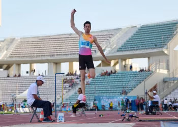 Miltiadis Tentoglou saltou três vezes acima de 8,60 m no Campeonato da Grécia