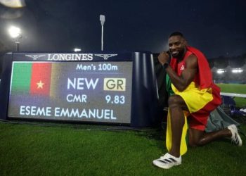 Camaronês Emmanuel Eseme bate à chuva, recorde dos 100 m dos Jogos da Commonwealt
