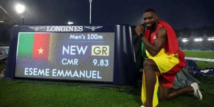 Camaronês Emmanuel Eseme bate à chuva, recorde dos 100 m dos Jogos da Commonwealt
