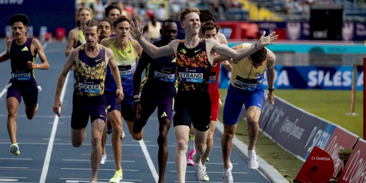 Isaac Nader (9º) e Patrícia Silva (12ª) nos 1.500 m do Meeting da Silésia